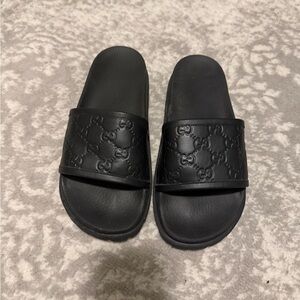 Gucci Black Slide Sandals